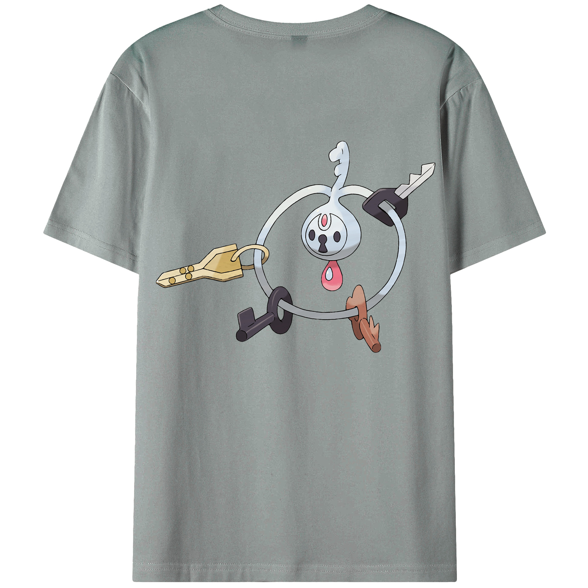 （画像用） ポケットモンスター Pokémon 綿100％ メンズ半袖Tシャツ（バックプリント） 通気性